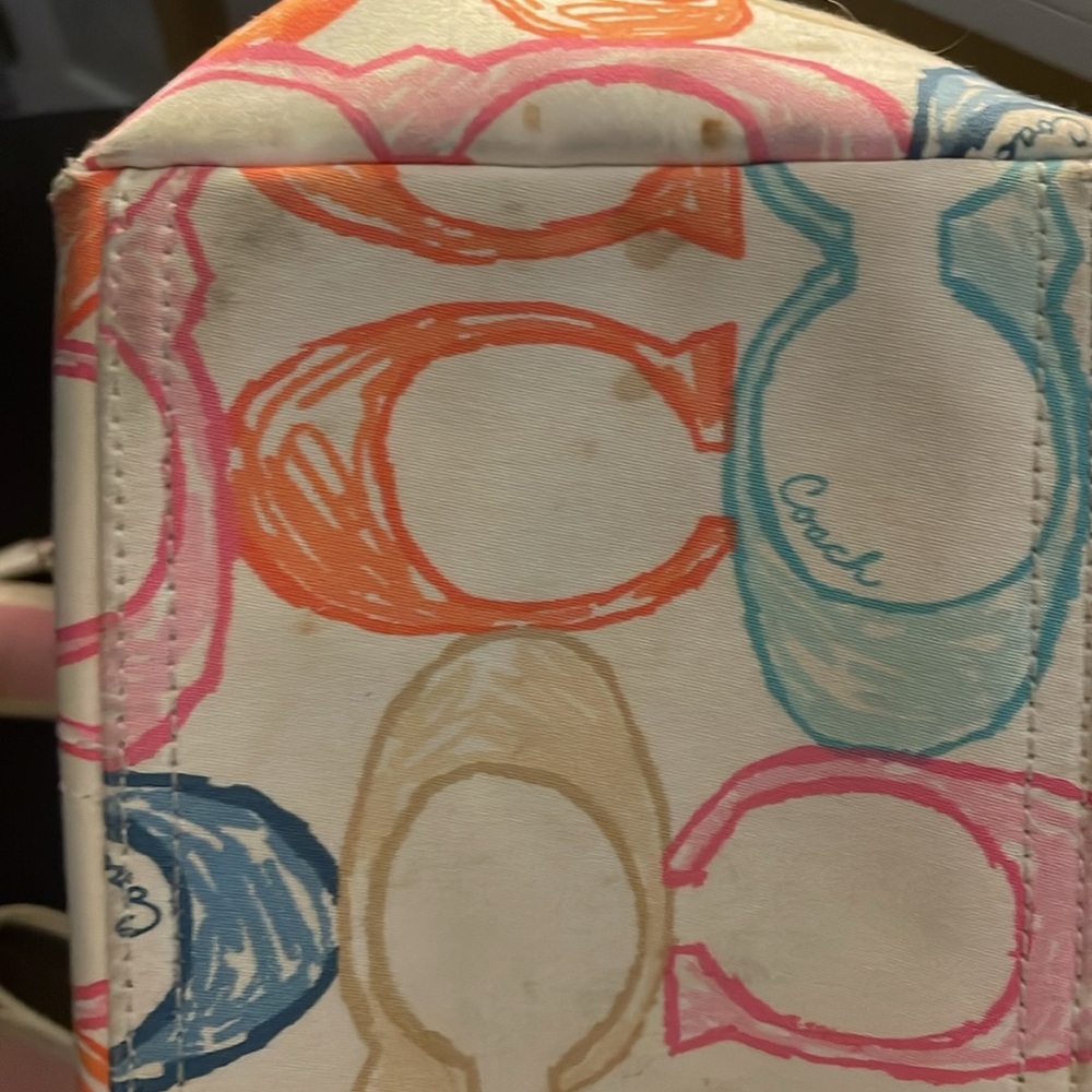 Coach Colorful  C Patterned Women's Tote Bag - Picture 10 of 17
